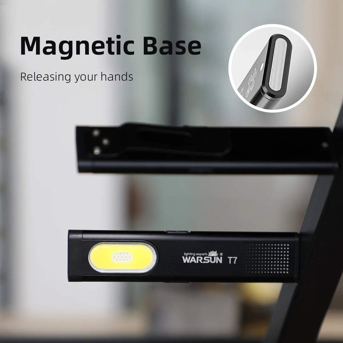 Why?  A torch when you need it!  Portable LED Multi-Mode Flashlight USB-C Rechargeable 800 lumen with Magnet