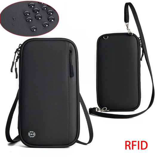 Why?  One pouch for your travel documents!  Anti-Theft RFID Blocking Travel Passport Waterproof Holder