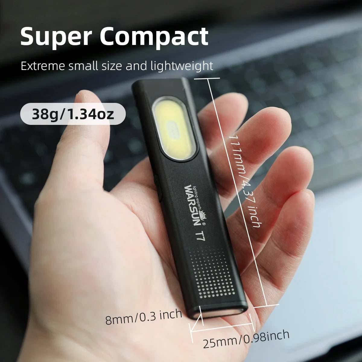 Why?  A torch when you need it!  Portable LED Multi-Mode Flashlight USB-C Rechargeable 800 lumen with Magnet