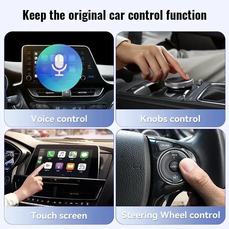 Why?  No more wires for connection!  Wireless CarPlay Android Auto Wireless Adapter Smart Mini Box Plug And Play WiFi Fast Connect Universal