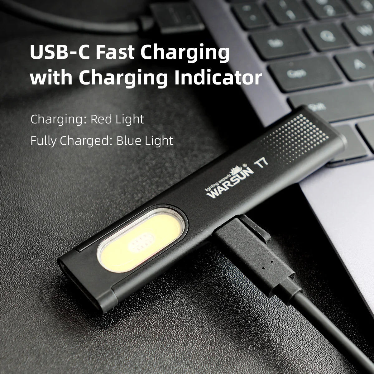 Why?  A torch when you need it!  Portable LED Multi-Mode Flashlight USB-C Rechargeable 800 lumen with Magnet