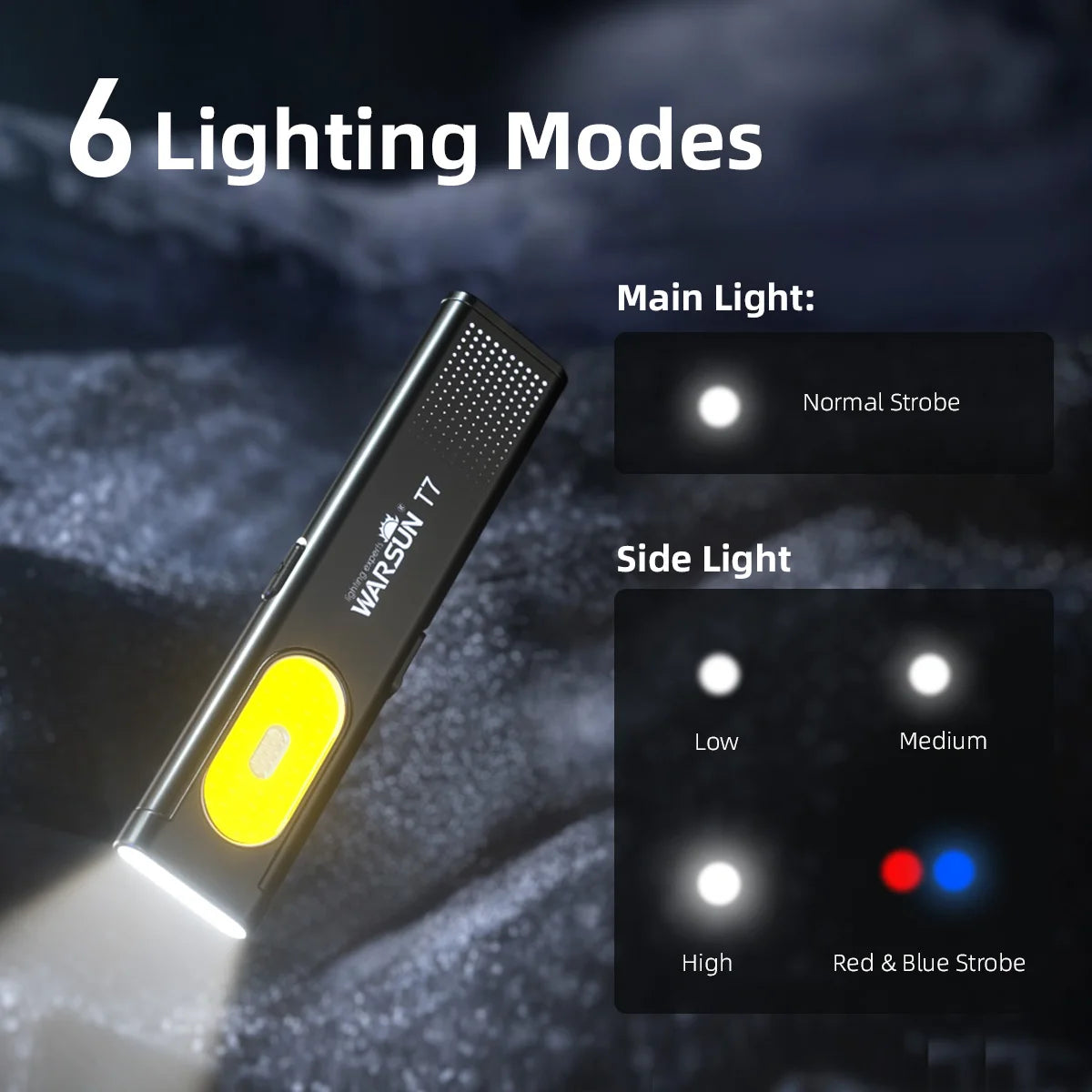 Why?  A torch when you need it!  Portable LED Multi-Mode Flashlight USB-C Rechargeable 800 lumen with Magnet