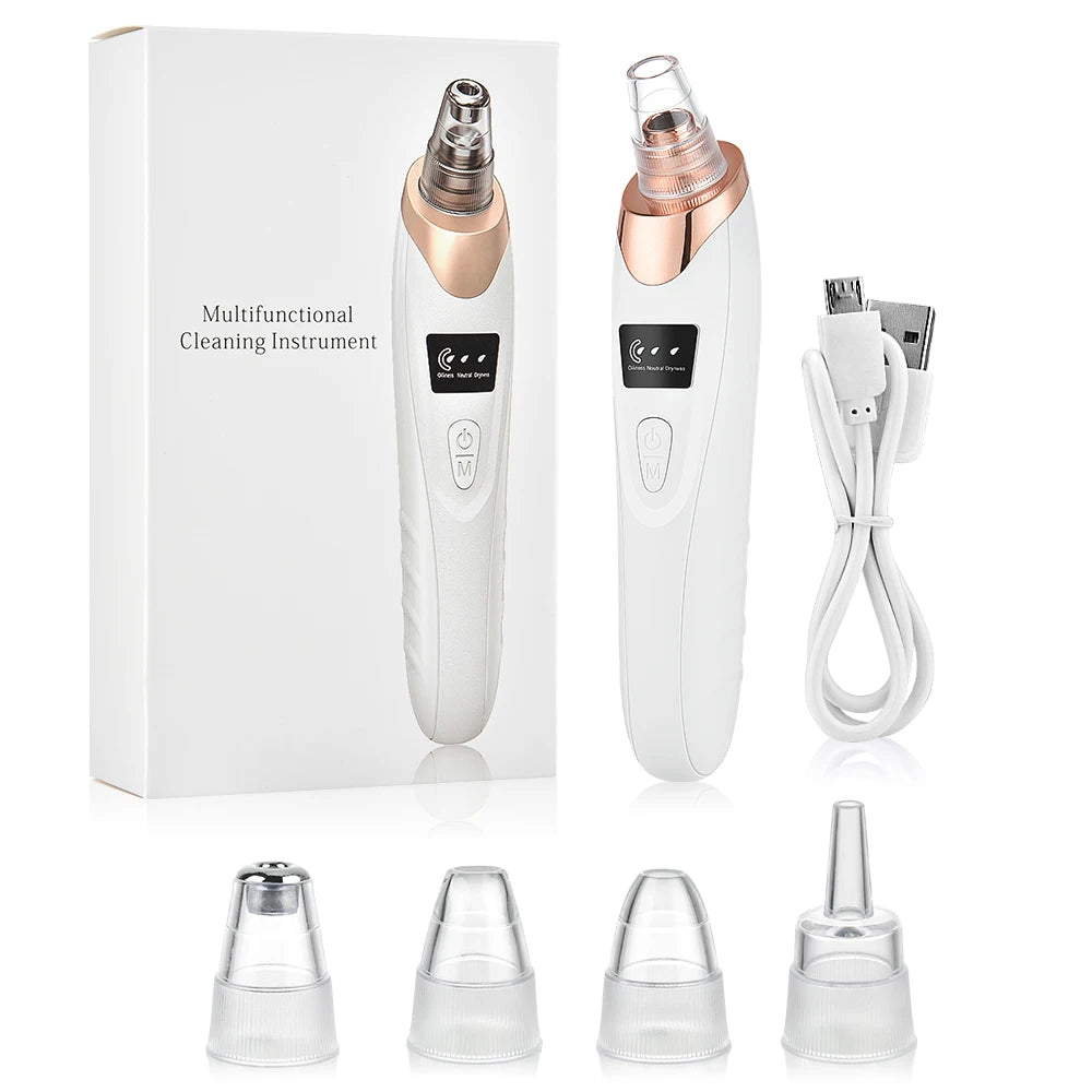 Why?  Gentler Care with No Chemicals!  Electric Facial Deep Cleansing Vacuum Pore Cleaner / Blackhead Remover Skin Care