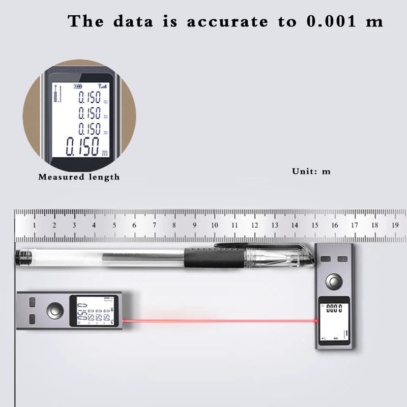 Why?  Take that measurement NOW!  Super Portable Pocket Laser Digital Tape Measure: 30m/40m/50m